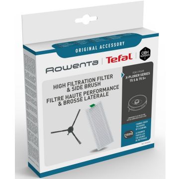 Rowenta Kit filtru de inalta performanta si perii laterale Rowenta ZR185002, pentru aspirator robot Rowenta X-Plorer S75 & S75+ RR85xx