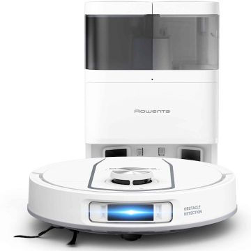 Rowenta Robot de aspirare Rowenta X-Plorer Serie 580 Max RR9547E0, putere 10.000 Pa, 120 minute, functie mop extensibil, management harti, statie all in one, evitare obstacole, anti-incalcire, mopuri cu dubla rotatie, recipient praf 0.3L, laser LiDAR 360