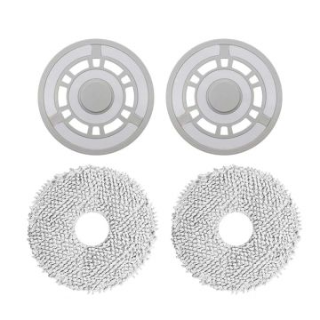 Set 2 mopuri si 2 suporti pentru mop PAA-home®, compatibili cu aspiratoarele model Dreame L10s Ultra