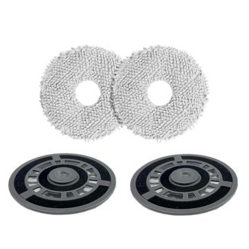 Set 2 mopuri si 2 suporti pentru mop PAA-home, compatibili cu aspiratoarele model Dreame X10 / X20