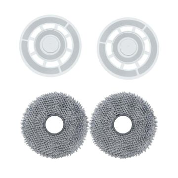 Set 2 mopuri si 2 suporti pentru mop PAA-home®, compatibili cu aspiratoarele model Roborock Q Revo P10