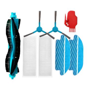 Set accesorii PAA-home®, compatibil cu aspiratoarele Xiaomi Viomi V2/ V3, / V2 PRO/ V3 PRO/V3 SE V-RVCLM si modelul Proscenic M6 Pro, 2 filtre, 2 peri