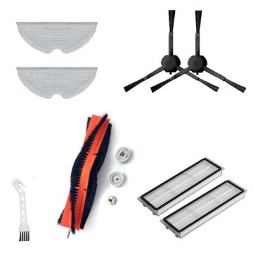 Set accesorii PAA-home compatibile Xiaomi Mi Robot MOP 2 PRO+ si Xiaomi MIJIA 1T, STYTJ02ZHM, 2 filtre, 2 lavete, 1 perie centrala, 2 perii laterale n