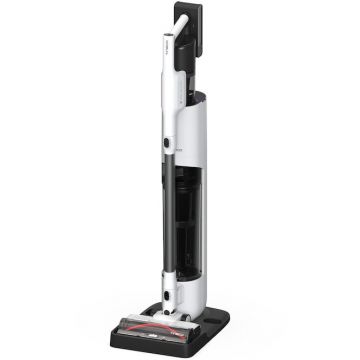 Tineco Aspirator vertical Tineco Pure One Station 5, aspirare uscata, autonomie pana la 70 minute, putere 175 W, 25.2 V, 0.45 L, Alb / Negru