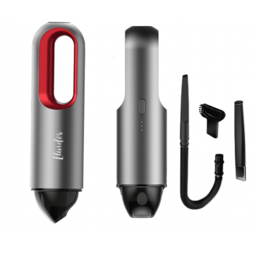 Aspirator Auto Portabil Profesional Wireless, 5000 mAh, Mini Aspirator de Mână pentru Mașină, Casă și Birou, Ideal pentru Spații Mici și Dificil de Accesat, Încărcare USB Tip C, Gri - Default Title