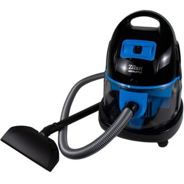 Aspirator cu Filtrare prin Apa, Aspirare Uscata, Putere Motor si Consum 1600 - 2000W, Capacitate 8 l, Negru-Albastru