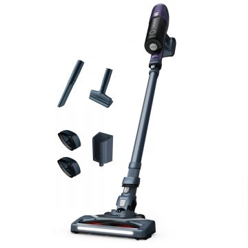 Aspirator vertical Rowenta X-Pert 6.60 Essential RH6838WO  autonomie 45 minute  functie Eco  100 W  Tehnologie Ciclonica  gri  argintiu