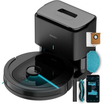 CECOTEC Robot de aspirare CECOTEC Conga 8490 Ultimate Ultra, 7000 Pa, Laser, Autonomie 170 min, Baza autocuratare