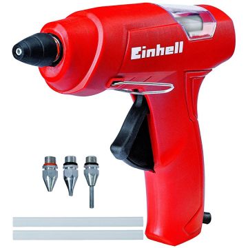 Einhell Pistol electric de lipit Einhell TC-GG 30, 30W + 3 capete + 3 batoane lipici, Rosu