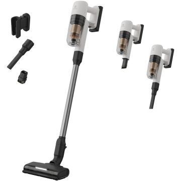 Electrolux Aspirator vertical Electrolux Seria 700 EP72UB21SW, autonomie max 50 min, motor BLDC, tehnologie filtrare multi-ciclonica, perie multi-suprafete PowerPro cu lumina LED, Alb scoica