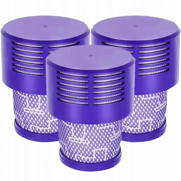 Filtru de aspirator NewEvo  pentru Dyson, 3 bucati, compatibil cu aspiratorul Dyson V10 V11 V15 SV12, Lavabil, Violet
