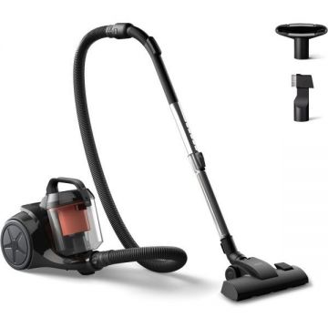 Philips Aspirator fara sac Seria 1000 Philips XB1142/10, 800W, Motor PowerCyclone 3, Cap de aspirare pentru mobilier, Filtru Hepa, Negru