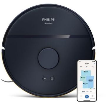 Philips Aspirator Robot de aspirare Philips Seria 2000 XU2000/10, 2700 Pa, aspirator si mop, Wi-Fi, Navigare radar LD, scanare la 360 de grade, Negru