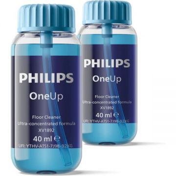 Philips Set de 2 solutii de curatat pardoseli Philips OneUp XV1892/02, 2x 40ml