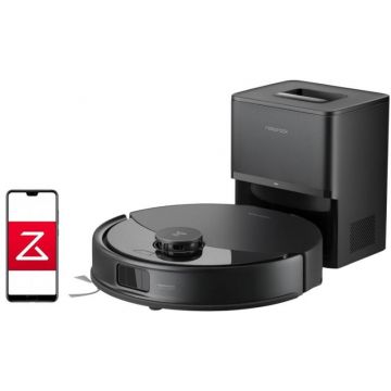 ROBOROCK Aspirator robot Roborock Q10 PF+ B, aspirator si mop cu statie de golire automata, 10.000 Pa, baterie 5.200 mAh, Autonomie 150 min, Navigatie AI, Recipient praf 2.7L, Lifable Mop, Suport Alexa si Google Home, Negru