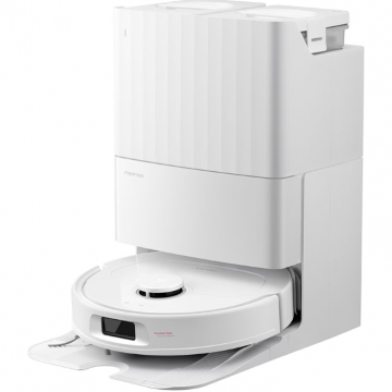 ROBOROCK Aspirator robot Roborock Qrevo 798, Wi-Fi, Navigatie laser, 10000Pa, Rezervor statie apa murdara/curata 3l si 4l Autonomie 180 minute, Amazon Alexa, Google Assistant, Alb