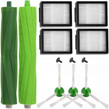 Set 12 accesorii compatibile cu iRobot Roomba E5, E5152, E5154, E5158, E6, E6198, E7, I3, i3+, I7, I7150, I7+, I7550, 2 perii tambur, 3 perii