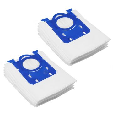 Set 12 Saci pentru aspirator, S-BAG, Compatibili cu Philips, Electrolux, AEG, Microfibra, Filtru Admisie, NewEvo , Alb Albastru
