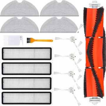 Set 15 accesorii compatibile cu Xiaomi Roborock S5, S5 Max, S6, S6 Max, S6 MaxV, S6 Pure, S50, S55, S60, S65, E4, E25, E35, 1 perie tambur, 4 perii
