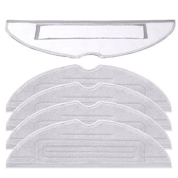 Set 4 x Lavete full mop NewEvo, compatibile cu Xiaomi RoboRock S7, S7 PLUS, S7 MAX, S7 MAXV, S70, S75, S7 Ultra, Gri