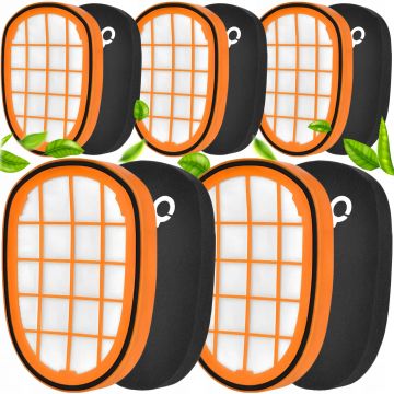 Set 5 Filtre NewEvo, compatibile cu Philips SpeedPro Max, SpeedPro Max Aqua, SpeedPro Max Aqua PLUS, Portocaliu