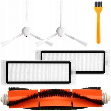 Set 6 accesorii compatibile cu Xiaomi Vacum Mop 1C, Mijia 1C, Dreame F9, Vacum Mop 2, Vacum Mop 2 PRO+, 1 perie tambur, 2 perii laterale, 2 filtre