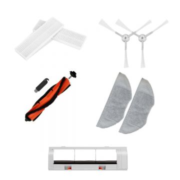 Set 9 accesorii PAA-home compatibile cu aspiratoarele robot Xiaomi Mi Robot Vacuum Mop Essential, Mijia G1, 2 lavete, 2 filtre, 2 perii laterale, 1 pe