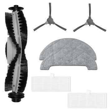 Set accesorii PAA-home, compatibile cu aspiratoarele INOMI LE7 SE8,  continut: 2 lavete, 2 filtre, 2 perii laterale , 1 peri centrala