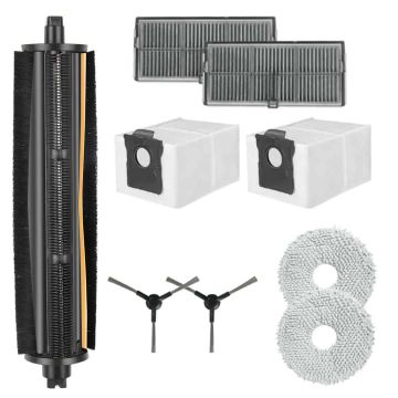 Set accesorii PAA-home® compatibile cu aspiratorul robot Dreame L10s Ultra, L10s pro Ultra, L10s Ultra Gen 2, 1 perie centrala, 2 lavete, 2 perii late