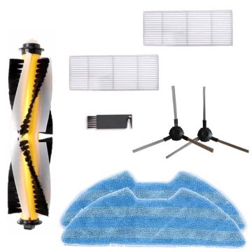 Set accesorii PAA-home® compatibile cu aspiratorul robot Proscenic 811GB / 911SE, 1 perie centrala 2 lavete, 2 perii laterale, 2 filtre si o unealta d