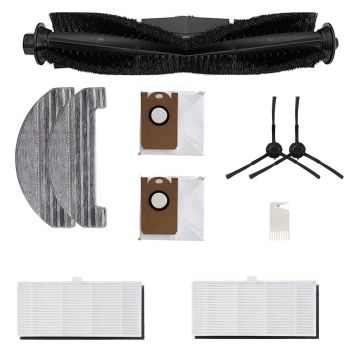 Set accesorii PAA-home, compatibile cu aspiratorul Ultenic T10, continut: 2 lavete, 2 filtre, 2 perii laterale negre, 1 perie central si  2  saci praf