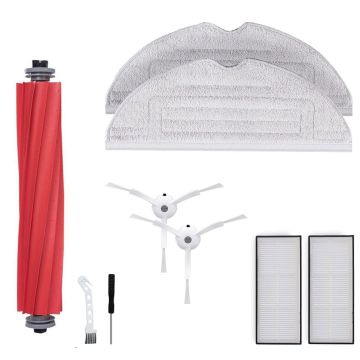 Set accesorii PAA-home compatibile Roborock S7 Max Ultra   , filtru 2 buc, perie tambur 1 buc, perie laterala alba 2 buc, lavete microfibra 2 buc,1 se