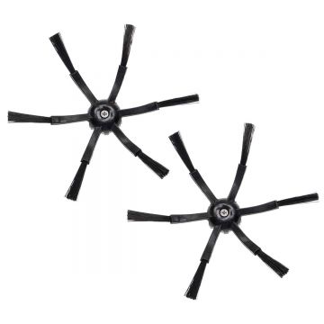 Set doua perii laterale PAA-home cu 6 brate de culoare neagra compatibile cu aspiratoarele robot Roborock modelele S7, S7 Max Ultra, S7 MaxV Ultra, S7