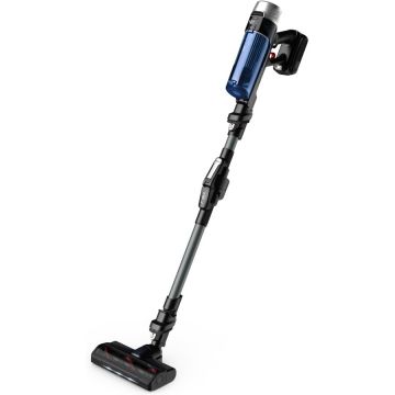 Tefal Aspirator vertical Tefal X-Force Flex 9.60 TY20C7, 250 W, Recipient 0.45 l, Autonomie 45 minute, Wet&Dry, Negru/Albastru