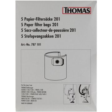 THOMAS Sac de aspirator THOMAS Purse 201, 5 bucati, 20 litri