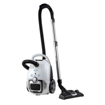 Aspirator cu sac Heinner WinterLand HVC-M700WH – 700 W, filtru HEPA 12, sac 3 L, silențios, alb
