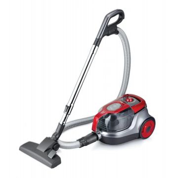 Aspirator fără sac Heinner HVC-V750RD – 750 W, sistem ciclon, filtru HEPA dublu, viteză variabilă, roșu