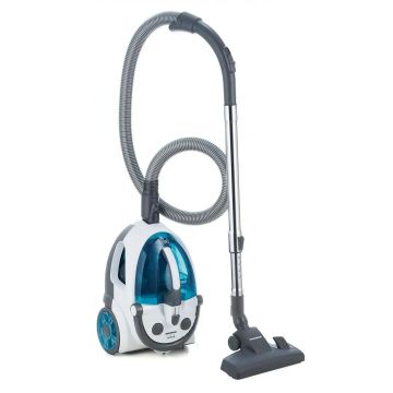 Aspirator fără sac Heinner Seashade HVC-V800WBL – 800 W, filtru HEPA 11, recipient 1.5 L, alb/albastru