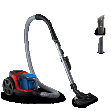 Aspirator fara sac Philips PowerPro Compact FC9330/09, 900W, PowerCyclone 5, Perii TriActive, Rosu