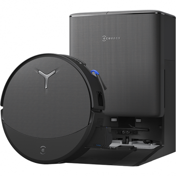 Ecovacs Aspirator robot DEEBOT T90 PRO OMNI, Ecovacs, 30000Pa, OZMO ROLLER 3.0, ZeroTangle 4.0, Negru