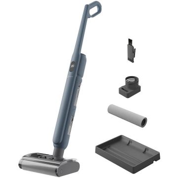 Electrolux Aspirator vertical cu spalare Electrolux Seria 500 WET EW51U1DB, functie autocuratare, pana la 55 min autonomie, baza pentru incarcare, auto-curatare si depozitare, doar 68 dBA, albastru denim