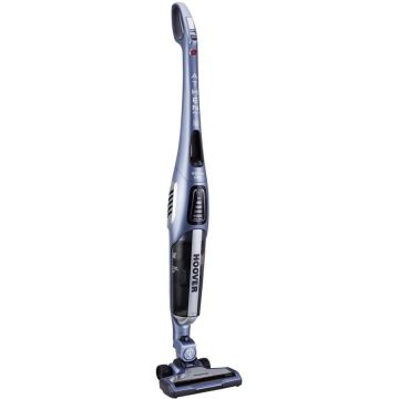 Hoover Aspirator vertical fara sac Hoover ATV324LD 011, 32.4V, 120 min,  Sistem Cyclonic, Display LED, 1 L, Perie pivotanta, Argintiu