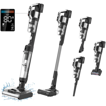 JIMMY Aspirator vertical Jimmy PW11 Pro Max 5-in-1, 460 W, Autonomie 80 minute, Aspirare umeda/uscata, Negru