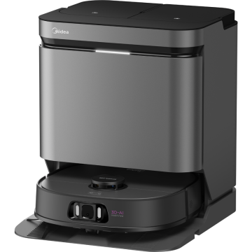 Midea Aspirator robot Midea V15, rezervor 3l, uscat si umed, senzor LiDAR, autonomie 200-240 minute, 16200 Pa, Negru