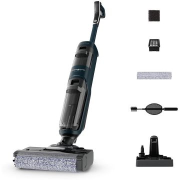 Rowenta Aspirator Rowenta GZ2251E0, uscat si umed, cu baterie, 35 minute autonomie, verde-negru