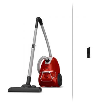 Aspirator cu sac Rowenta Compact Power parquet RO3923EA  750W  Clasa A  Tub telescopic din metal  Sac Hygiene+  Rosu