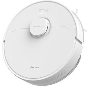 Aspirator robot Dreame D10s, Aspirare Umeda/Uscata, 5200 mAh, Recipient praf 570 ml, Recipient apa 235 ml, Autonomie 280 min (Alb)