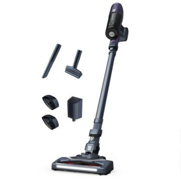 Aspirator vertical fără fir Rowenta X-Pert 6.60 Essential RH6838WO autonomie 45 minute functie Eco 100 W Tehnologie Ciclonica gri argintiu