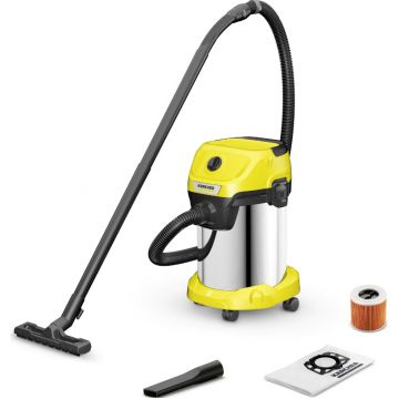 Aspirator Karcher WD 3 S V-19/6/20 , 19L, 1000W, Galben/Negru, cu sac, Galben-Negru