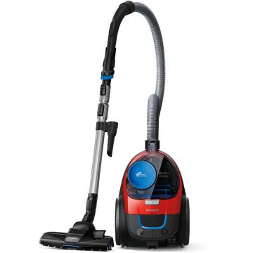 Aspirator Philips PowerPro Compact FC9330/09, fara sac, 900W, 1.5L, Rosu
